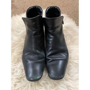 Prada Black leather ankle boots